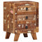 vidaXL - Nachtkastje - 37x32x50 - cm - massief - gerecycled - hout