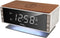 Technoline wekkerradio - WT 487 - 165x93x80mm - hout/zilver - met telefoonoplader - TL-WT487