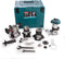 Makita - DRT50ZJX3 - 18V - accu - 6 - 8 mm - boven- en kantenfrees - accessoire - in Mbox
