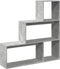 vidaXL - Kamerscherm - / - boekenkast - 3-laags - 123x29x123 - cm - hout - betongrijs