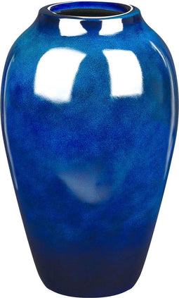 Beliani OCANA - Bloemenvaas - Blauw - Terracotta