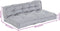vidaXL - Pallet - Sofa - Kussen - met - Rugsteun - Grijs - Stof