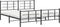 vidaXL - Bedframe - met - voetbord - zonder - matras - metaal - zwart - 180x200 - cm