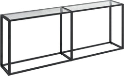 vidaXL - Wandtafel - 200x35x75,5 - cm - gehard - glas - transparant