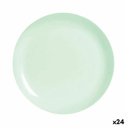 Eetbord Luminarc Diwali Paradise Groen Glas 25 cm (24 Stuks)