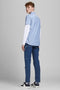 JACK&JONES JORABEL - Heren Overhemd Korte Mouwen - Borstzak - M
