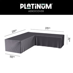 Platinum AeroCover - Loungebankhoes L-vorm - 270x270x100xH70cm - Ademend - Waterproof - Hoge kleurechtheid