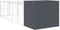 vidaXL - Hondenhok - met - ren - 214x661x181 - cm - gegalvaniseerd - staal - antraciet