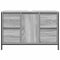 vidaXL - Wastafelkast - met - lades - 90x34,5x60 - cm - grijs - Sonoma