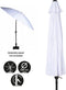 Camp Active Parasol - Stokparasol - ⌀250 cm - Kantelbaar - Wit