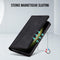 Podec Samsung Galaxy S23 - Hoesje met Pasjeshouder - Anti-Shock met Screenprotector - Zwart