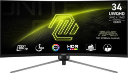 MSI MAG 345CQR - Gaming Monitor - 34" 3440x1440 180Hz VA Gebogen - Zwart