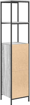 vidaXL - Badkamermeubel - met - planken - 36x35x165 - cm - grijs - Sonoma