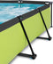 EXIT Lime Frame Zwembad 300x200x65cm - Opzetzwembad - Inclusief filterpomp - Groen