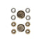 Set spiegels DKD Home Decor Kristal Gouden PP 2 Stuks (35 x 2 x 35 cm)