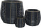 Decoris - Pot polyrattan d28 h26 cm grijs
