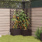 vidaXL - Tuinbak - met - Trellis - 3 - st - Bruin - 80x80x143 - cm