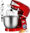 Royalty Line® PKM1600 Keukenmachine - 6 Liter - Keukenrobot - Mixer Met Mengkom - 1600W Keukenmixer - Rood