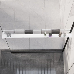 vidaXL-Doucheschap-voor-inloopdouchewand-90-cm-aluminium-zwart
