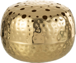 J-Line vaas Ball Met Gaten - metaal - goud - large - Ø 23 cm