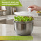 HI NATURE™ Slacentrifuge - 100% RVS Core Rotare Salade Spinner | Sla-centrifuge met Roestvrijstalen Binnenmand | Salade droger met RVS Zeef- Inclusief