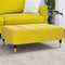 vidaXL - Voetenbank - 77x55x31 - cm - fluweel - geel