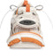 MEN'S TRACK SNEAKER IN WHITE - Maat : 45 - Track Sneaker in white and orange mesh and nylon