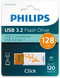 Philips Click - USB-C Flashdrive 128GB - 120MB/s Lezen - Oranje