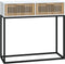 vidaXL - Wandtafel - 80x30x75 - cm - bewerkt - hout - en - ijzer - wit
