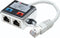 Intellinet RJ45 Netwerk Adapter CAT 5 - 1x RJ45-stekker 2x RJ45-bus - Dubbel afgeschermd - Zilver Wit