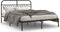vidaXL - Bedframe - met - hoofdbord - metaal - zwart - 150x200 - cm