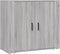 vidaXL - Dressoir - 80x33x70 - cm - bewerkt - hout - grijs - sonoma - eikenkleurig