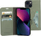 Mobiparts iPhone 13 - Classic Wallet Case - Ruimte voor pasjes - Groen