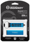 Kingston IronKey Keypad 200C - USB 3.2 type-C - 256GB - Blauw
