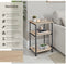 tectake® Memphis - Bijzettafel - 3 niveaus - Industrieel design - Lichtbruin