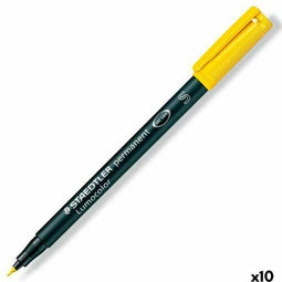 Permanente markeerstift Staedtler Lumocolor 313-1 S Geel (10 Stuks)