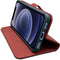 Høyde - Vegan lederen bookcase hoes - 100% Biologisch Afbreekbaar - Geschikt voor iPhone 12 / 12 Pro - Rood