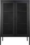 House-Nordic-Vitrinekast-Anna-met-gaasdeur-zwart
