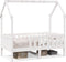 vidaXL - Bedhuis - wit - massief - grenenhout - 80x160 - cm
