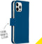 Accezz Wallet Softcase - Flip Cover - Krasbestendig Schokbestendig - Blauw
