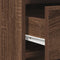 vidaXL - Dressoir - Bruin - Eiken - 40x41x75 - cm - Gemaakt - Hout