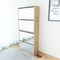 vidaXL - Schoenenkast - met - 4 - spiegels - 63x17x134 - cm - eikenhout