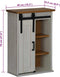 vidaXL - Hangkast - HALDEN - met - schuifdeur - 49x22,5x70 - cm - grenenhout - wit