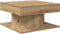 vidaXL - Salontafel - 55x55x30 - cm - bewerkt - hout - artisanaal - eikenkleurig