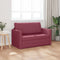 vidaXL - Vloersofa - Bed - 2-in-1 - wijnrood - 124x71x78 - cm - textiel
