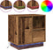 vidaXL - Nachtkasten - met - LED - - - 2 - stuks - - - Oud - Hout - - - 50x34,5x50 - cm