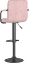 vidaXL - Barkrukken - 2 - st - fluweel - roze