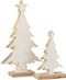 J-Line kerstboom Mango - hout - wit - large