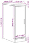 vidaXL - Garagekast - 30x51x85 - cm - massief - grenenhout - bruin - eikenkleurig
