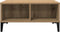 vidaXL - Salontafel - Artisan - Eiken - 60x60x30 - cm - Bewerkt - Hout